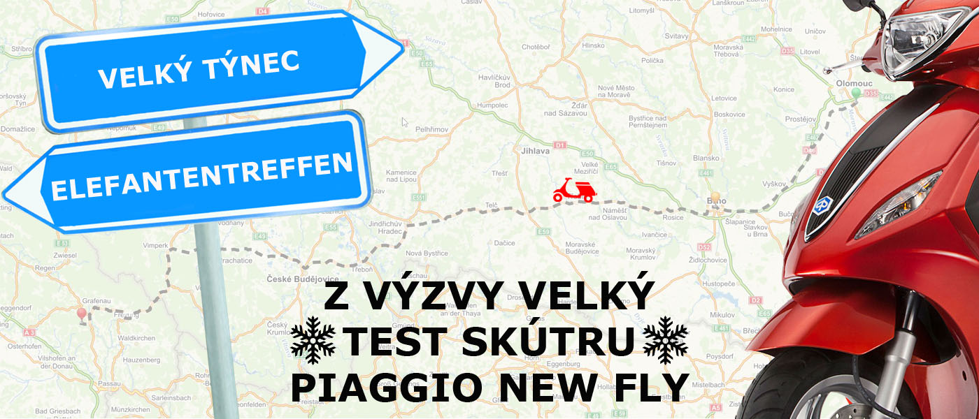 Velký zimní test skútru Piaggio new Fly - 900km 